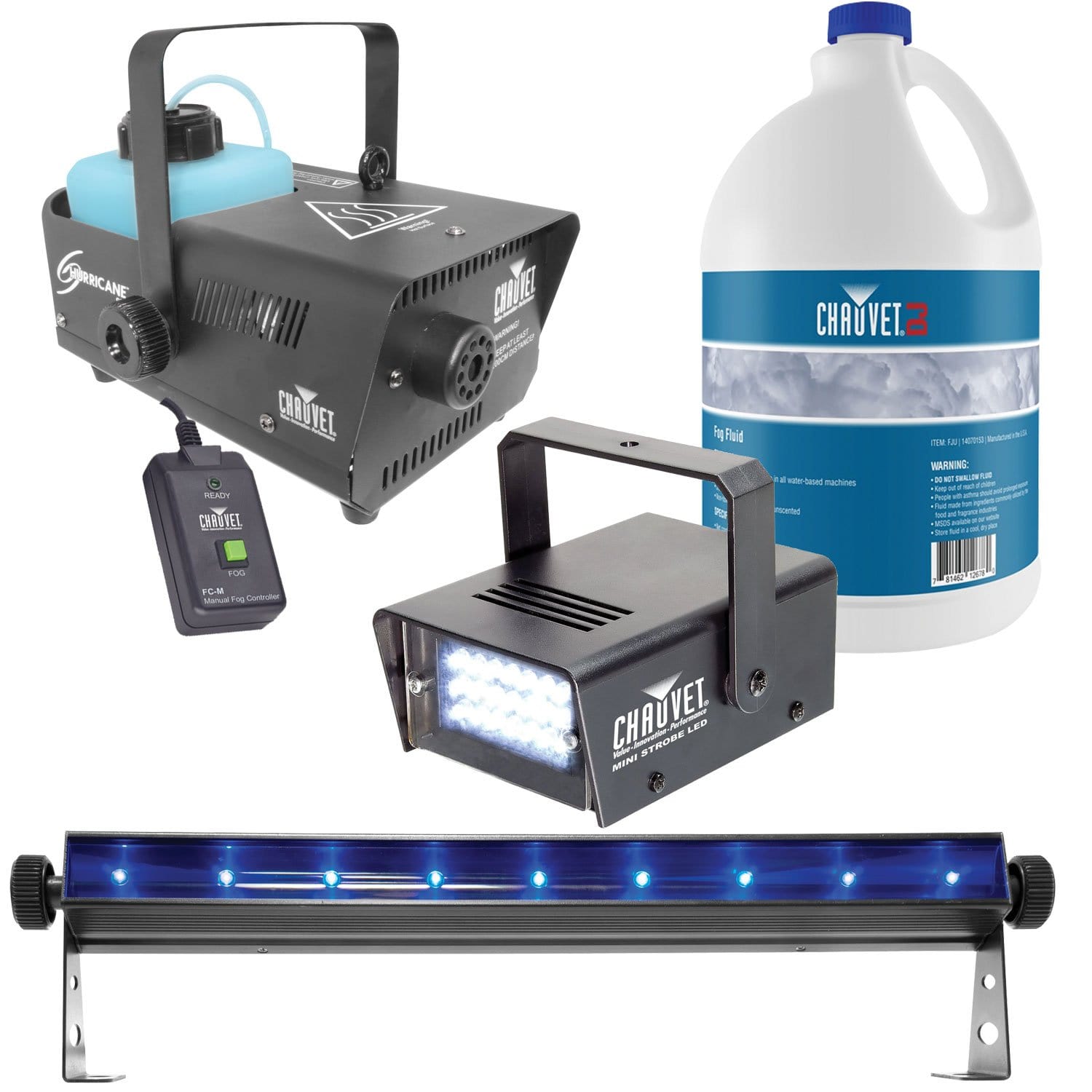 Chauvet Fog Machine with LED Strobe & UV Light Pack - PSSL ProSound and Stage Lighting