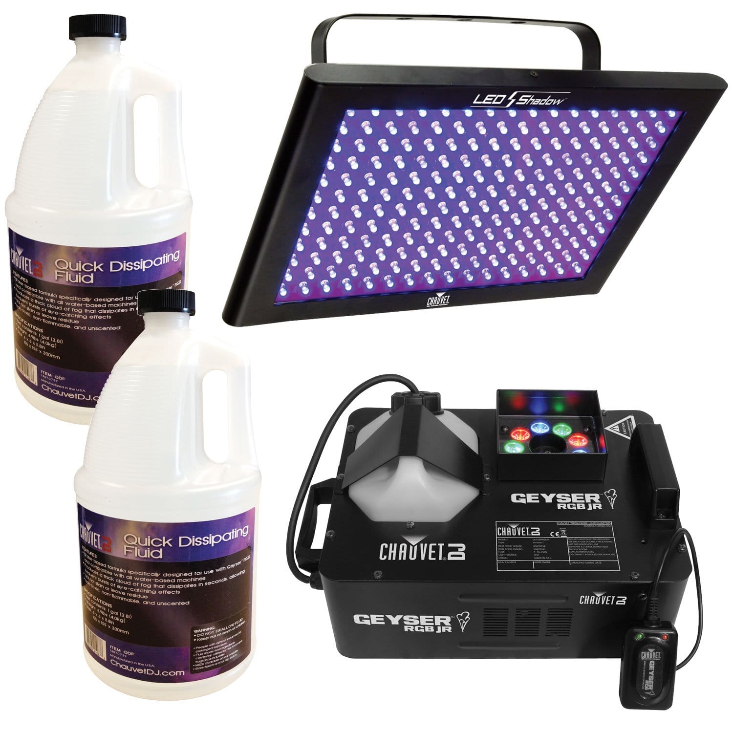 Chauvet Geyser RGB JR Fog Machine & UV LED Shadow - PSSL ProSound and Stage Lighting