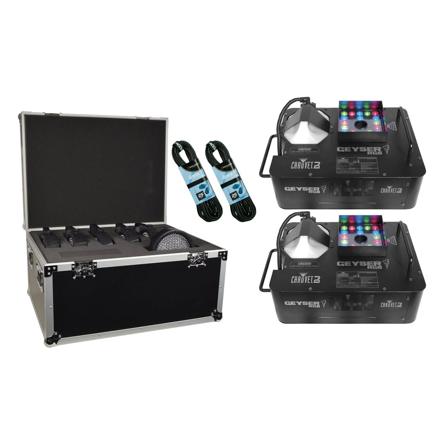 Chauvet Geyser RGB 2 pack w Road Case - PSSL ProSound and Stage Lighting