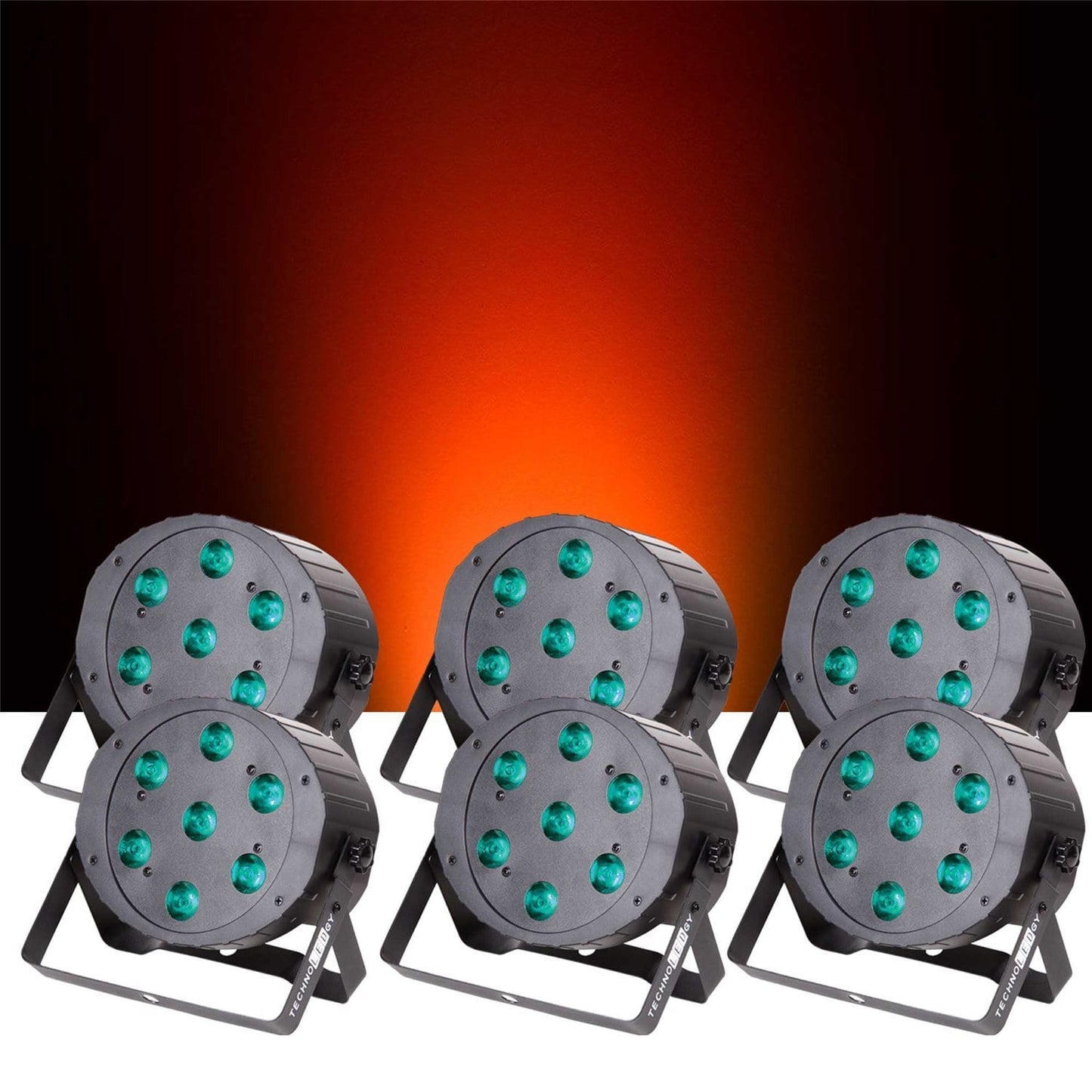 TechnoLEDgy Max Par 70 DMX LED Light 6-Pack - PSSL ProSound and Stage Lighting