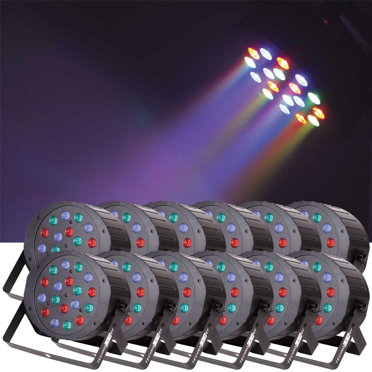 TechnoLEDgy Max Par 54 RGB LED Wash Light 12-Pack - PSSL ProSound and Stage Lighting