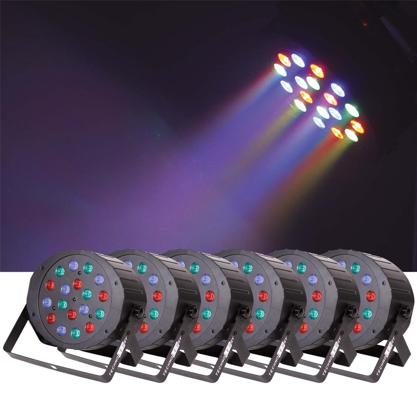 TechnoLEDgy Max Par 56 LED Light 6 Pack - PSSL ProSound and Stage Lighting