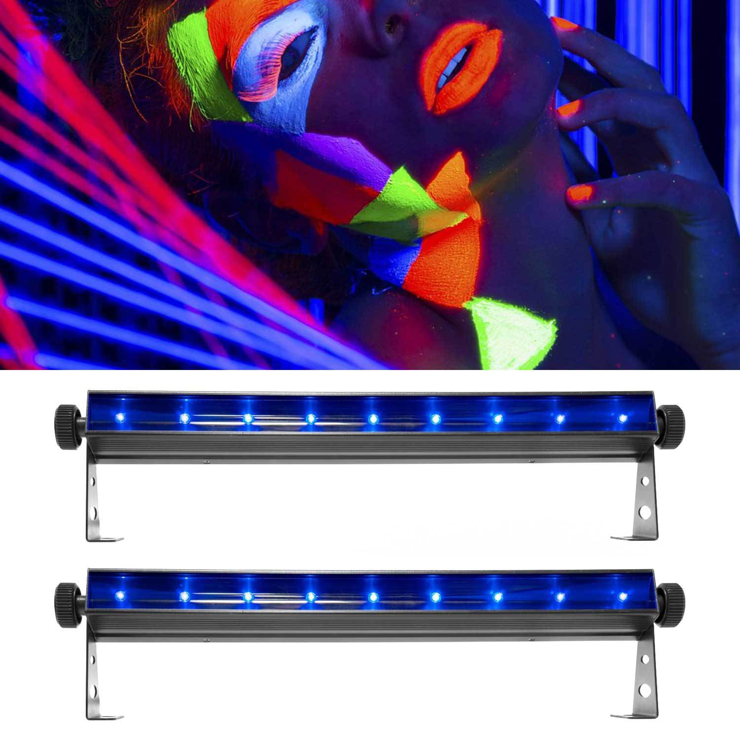 Chauvet SlimSTRIP UV-9 LED Blacklight 2 Pack - PSSL ProSound and Stage Lighting