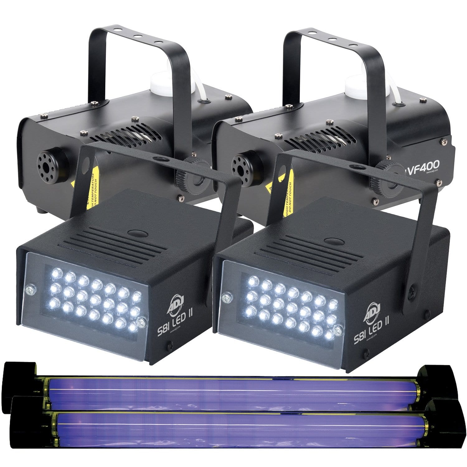 ADJ American DJ Dual VF400 Bundle with UV & LED Strobe Light - PSSL ProSound and Stage Lighting