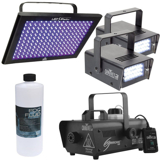 Chauvet LED Shadow UV with Fog Machine & Strobe Light Bundle - PSSL ProSound and Stage Lighting