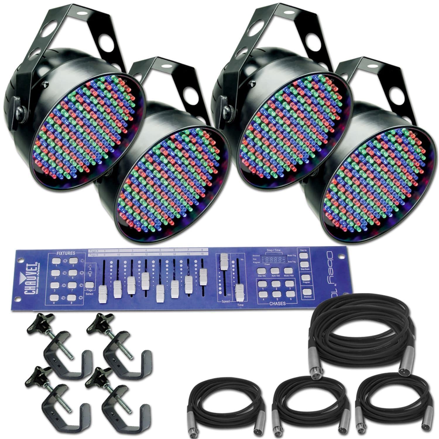 Chauvet LED Splash 152B X 4 Complete System - PSSL ProSound and Stage Lighting