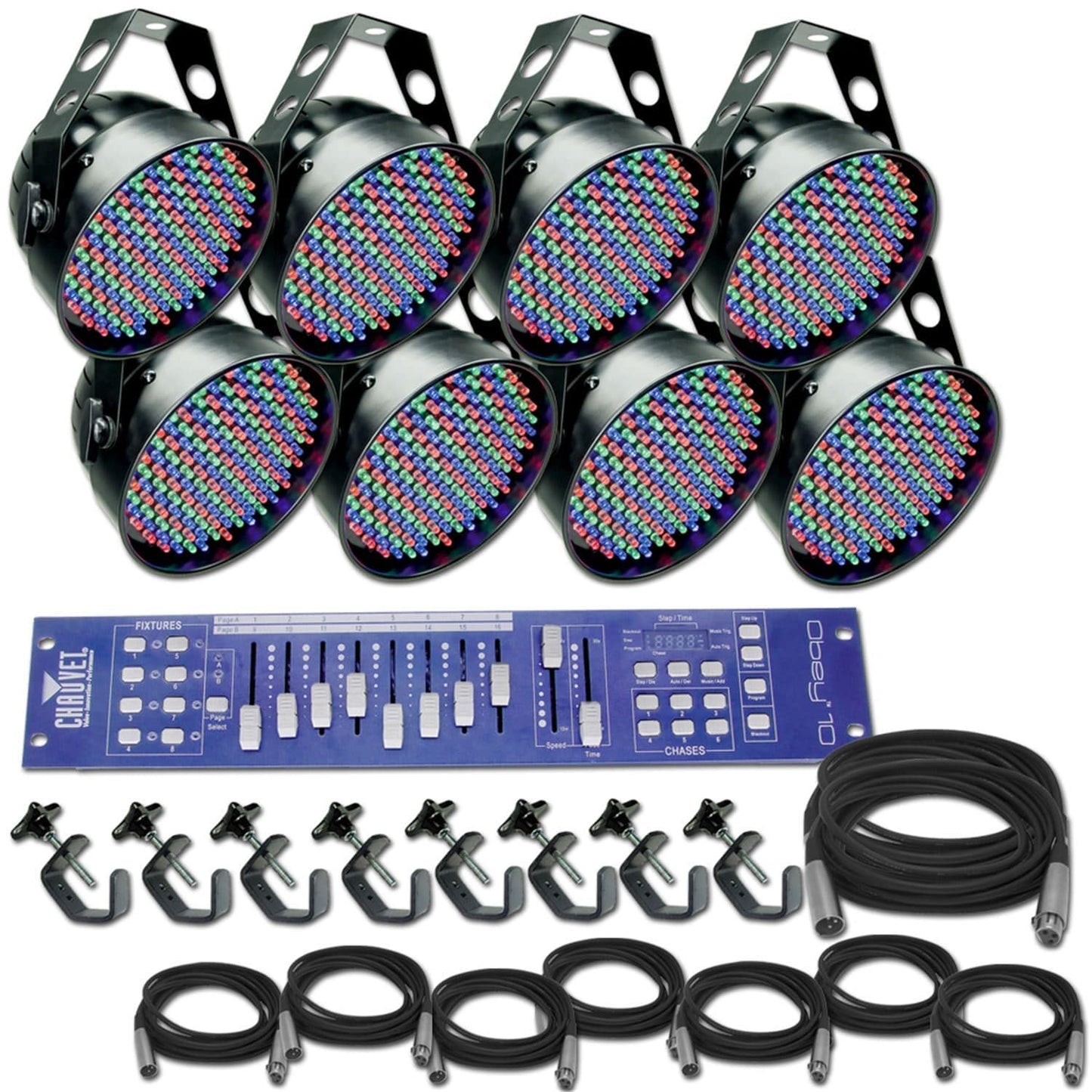 Chauvet LED Splash 152B X 8 Complete System - PSSL ProSound and Stage Lighting