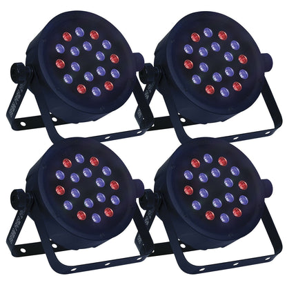 Bam Par RGB 18x1-Watt LED DMX Wash Light 4 Pack - PSSL ProSound and Stage Lighting