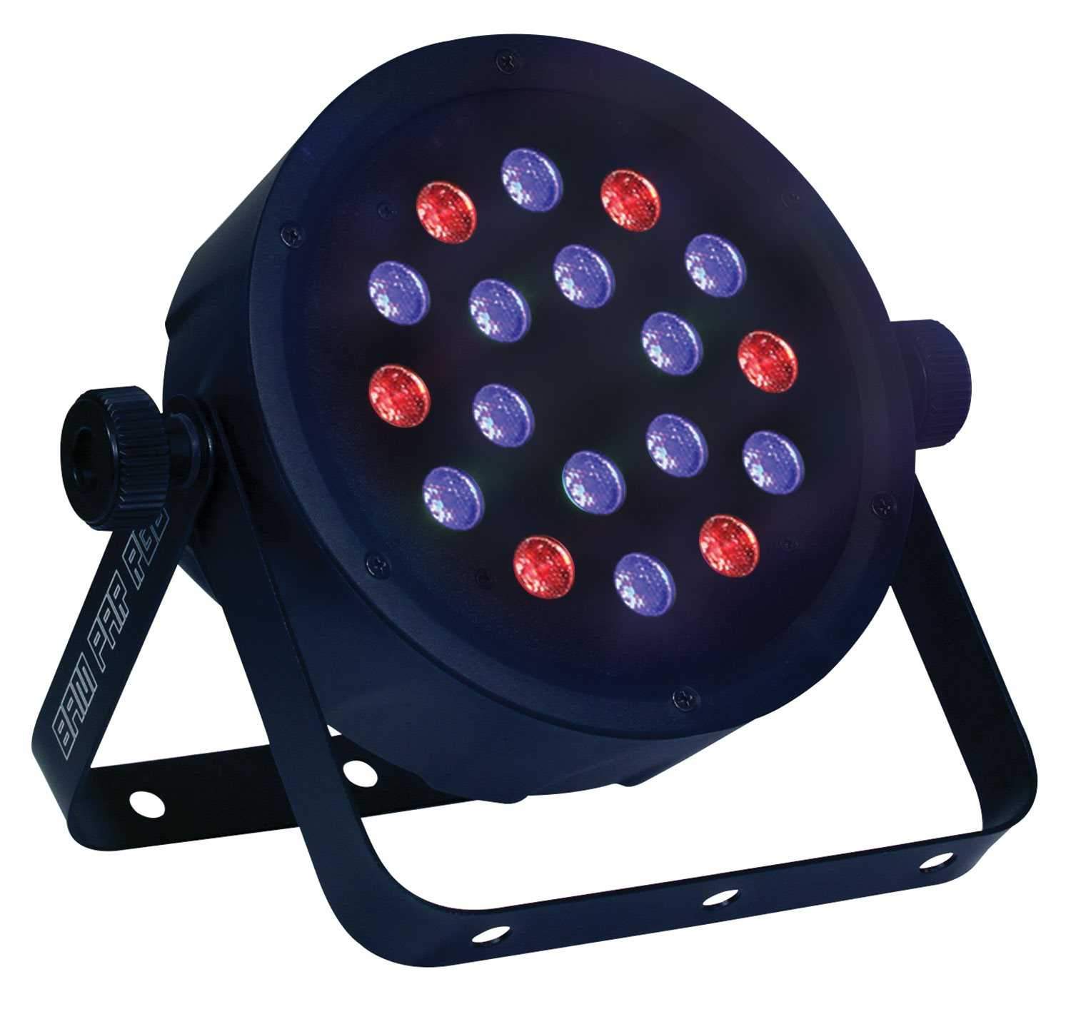 Bam Par RGB 18x1-Watt LED light 4 Pack with Crank Stand - PSSL ProSound and Stage Lighting