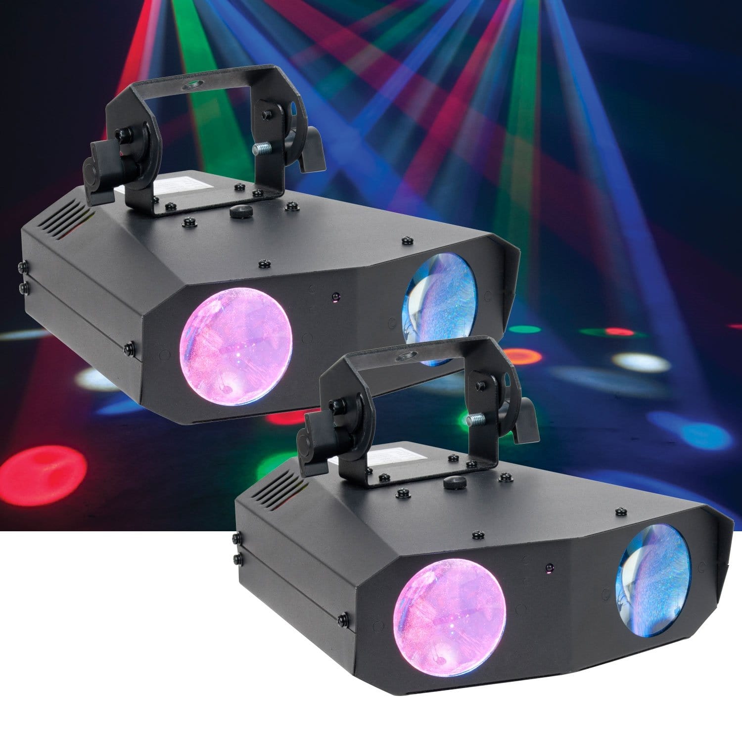 ADJ American DJ Monster Duo RGBAW LED Moonflower Effect Light 2-Pack - PSSL ProSound and Stage Lighting