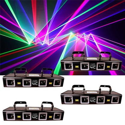 X-Laser Aurora 4C CP Quad Aperture Laser Fixture 4-Pack - PSSL ProSound and Stage Lighting