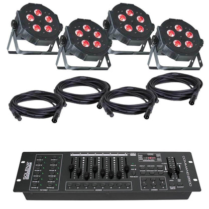 ADJ American DJ Mega Tripar Plus 4-Pack with DMX Controller - PSSL ProSound and Stage Lighting