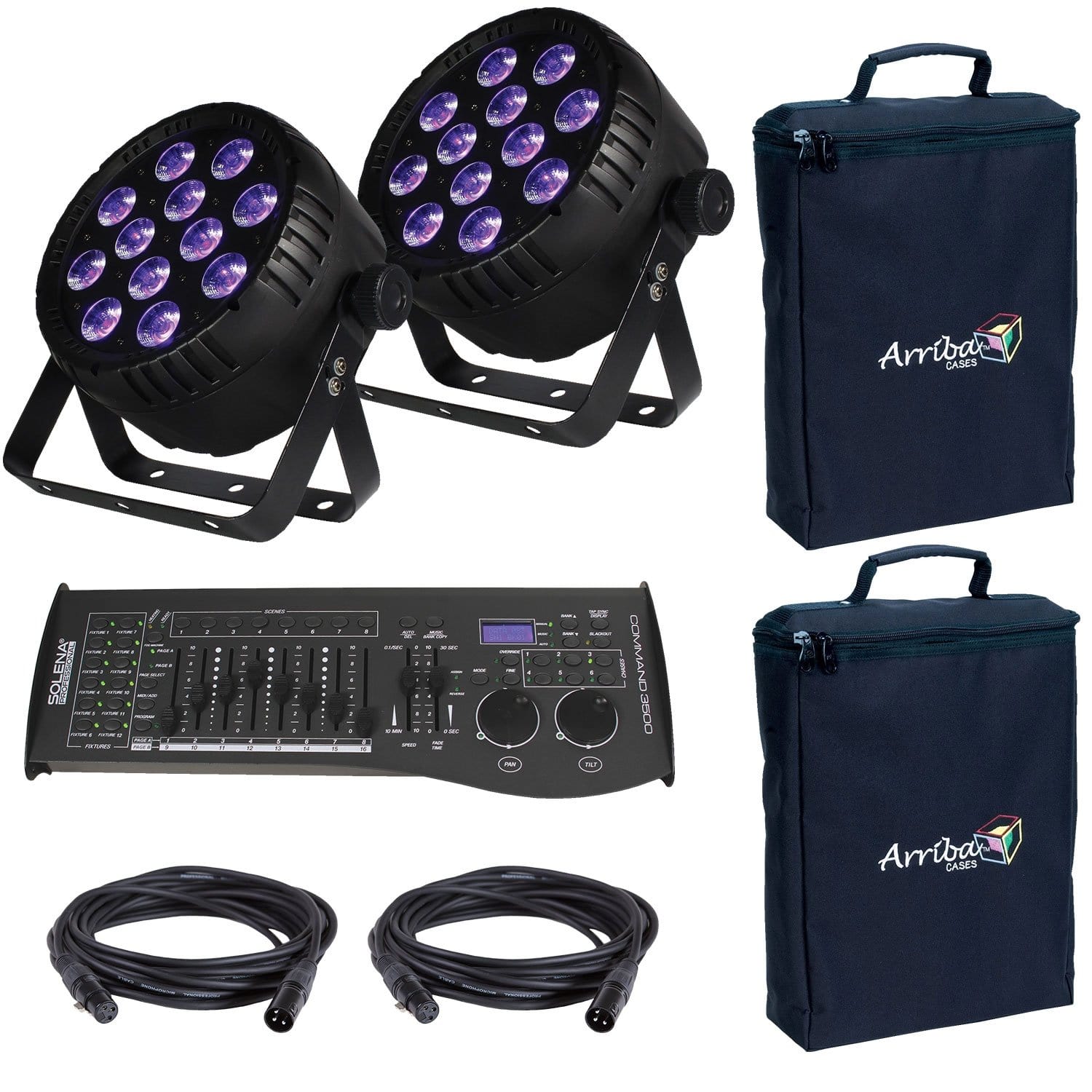 Blizzard LB Par Hex 2-Pack with DMX Controller and Bag - PSSL ProSound and Stage Lighting