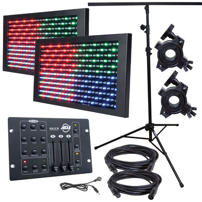 ADJ American DJ Profile Panel RGB 2-Pack with DMX Controller & Stand - PSSL ProSound and Stage Lighting