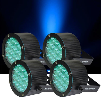 Solena Max Par 8 RGB 8-Watt LED Wash Light 4-Pack - PSSL ProSound and Stage Lighting