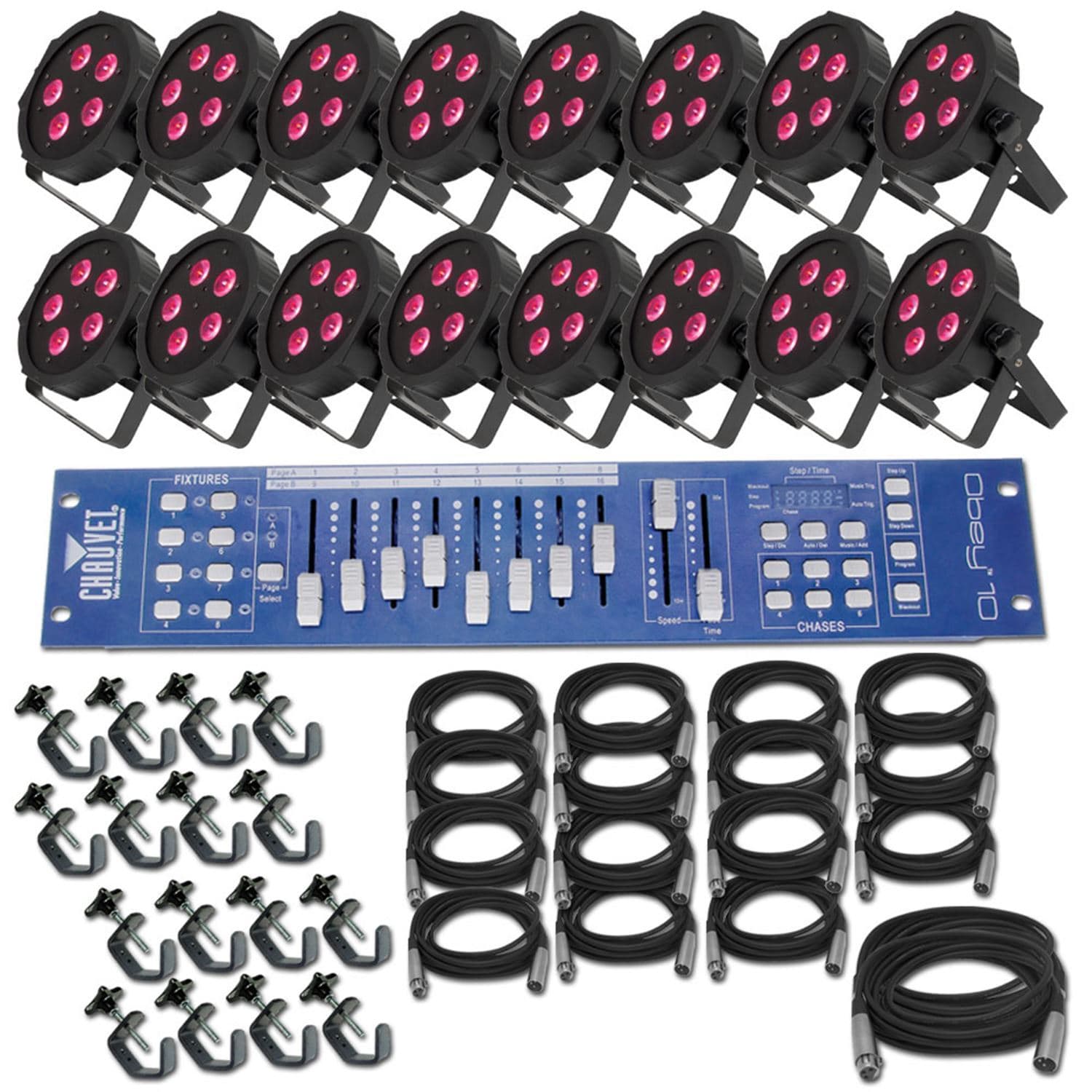 ADJ American DJ Mega Tri Par Profile x16 Lighting System - PSSL ProSound and Stage Lighting