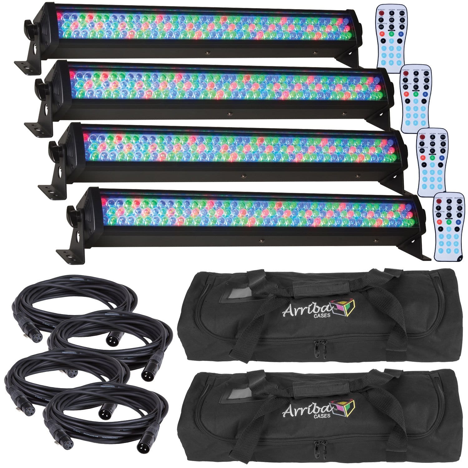 ADJ American DJ Mega Bar 50RGB RC LED Bar Light 4-Pack with Bags & Cables - PSSL ProSound and Stage Lighting