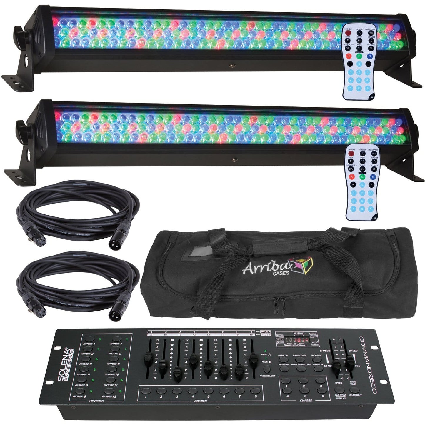 ADJ American DJ Mega Bar 50RGB RC LED Bar Light 2-Pack with DMX Controller & Bag - PSSL ProSound and Stage Lighting