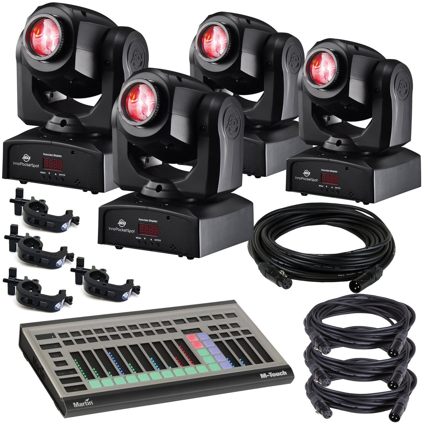 ADJ American DJ Inno Pocket Spot 4-Pack with DMX Controller - PSSL ProSound and Stage Lighting