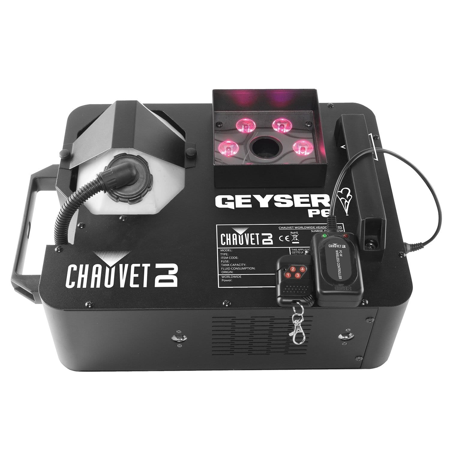 Chauvet Geyser P6 Fog Machine with Fog Fluid 2-Pack - PSSL ProSound and Stage Lighting