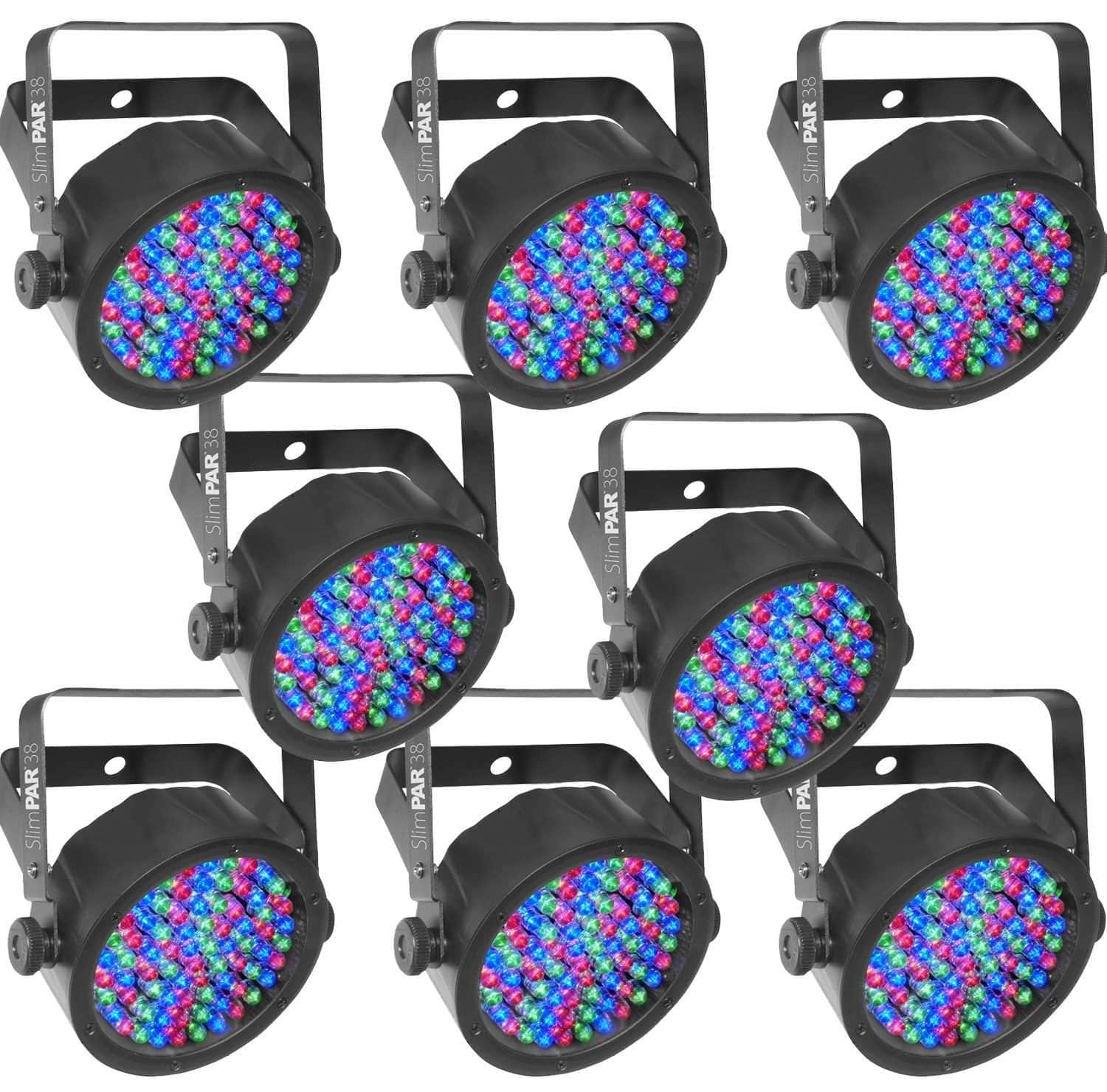 Chauvet SlimPAR 38 DMX RGB LED Wash Light 8-pack - PSSL ProSound and Stage Lighting