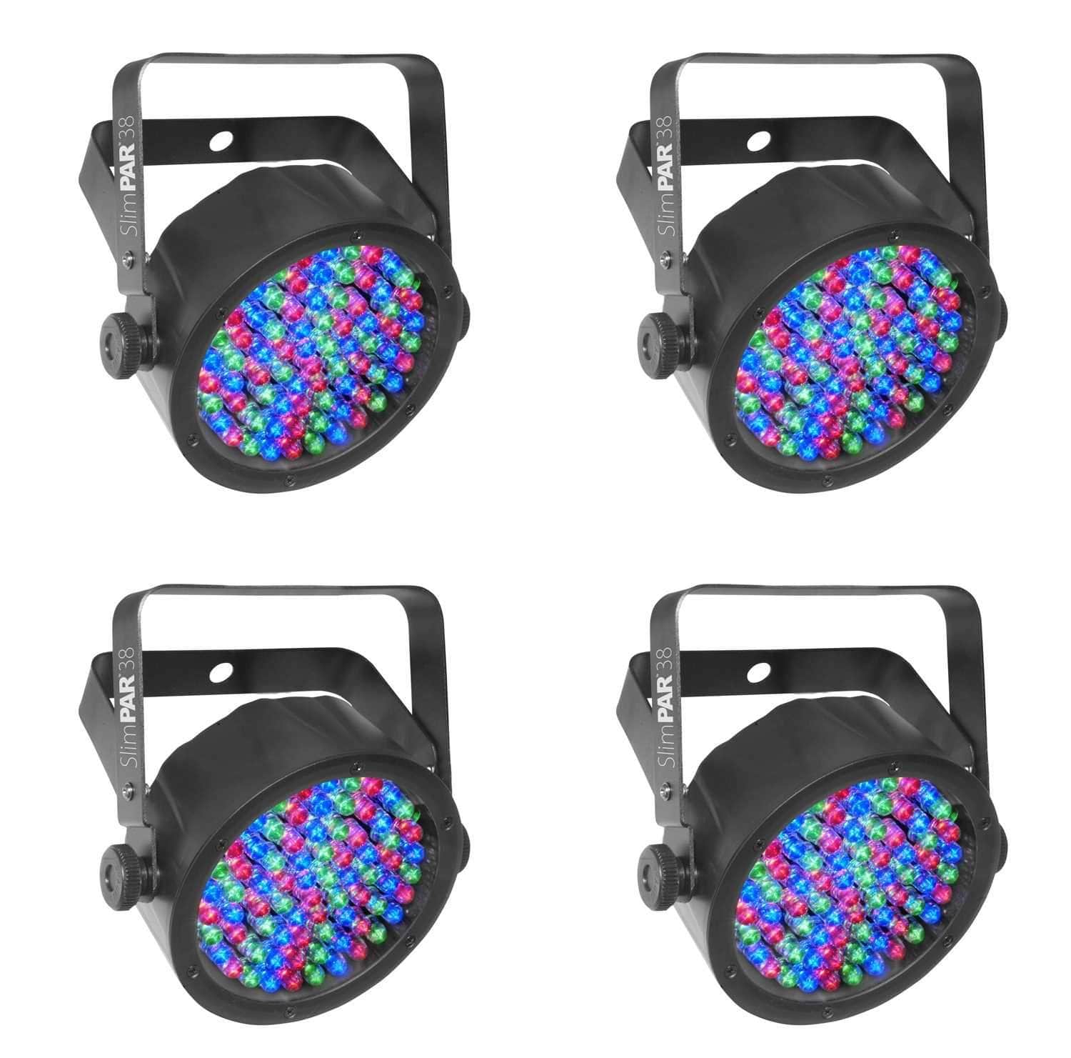 Chauvet SlimPAR 38 DMX RGB LED Wash Light 4-pack - PSSL ProSound and Stage Lighting