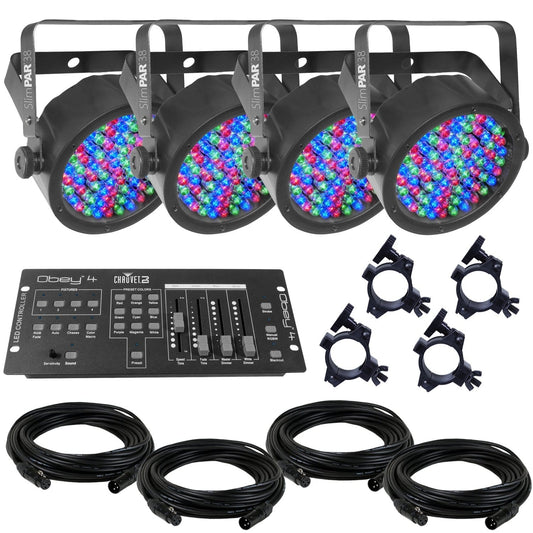 Chauvet SlimPAR 38 x 4 Complete Lighting System - PSSL ProSound and Stage Lighting