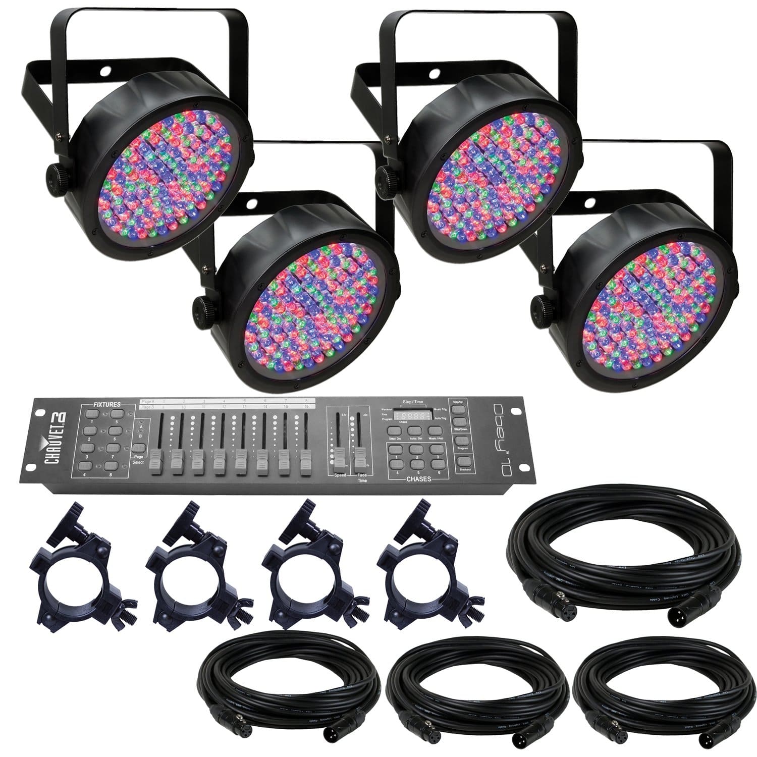 Chauvet SlimPAR 56 x 4 Complete LED Wash & Stage Lighting System - PSSL ProSound and Stage Lighting