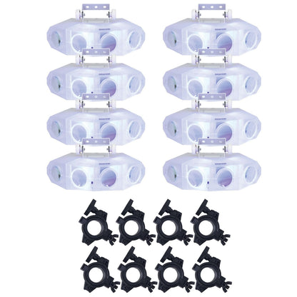 Solena Crystal Flower RGBW LED Effect Light 8-Pack with Clamps - PSSL ProSound and Stage Lighting