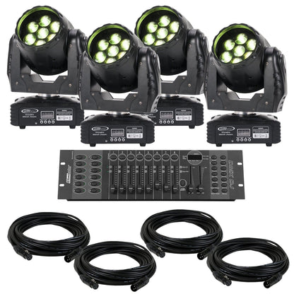 Eliminator Stealth Wash LED Moving Head 4-Pack Lighting System - PSSL ProSound and Stage Lighting