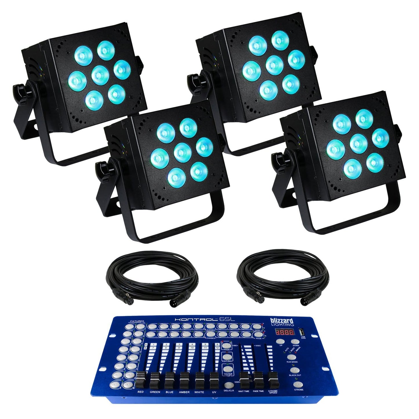 Blizzard HotBox RGBW LED Wash 4-Pack Lighting System - PSSL ProSound and Stage Lighting