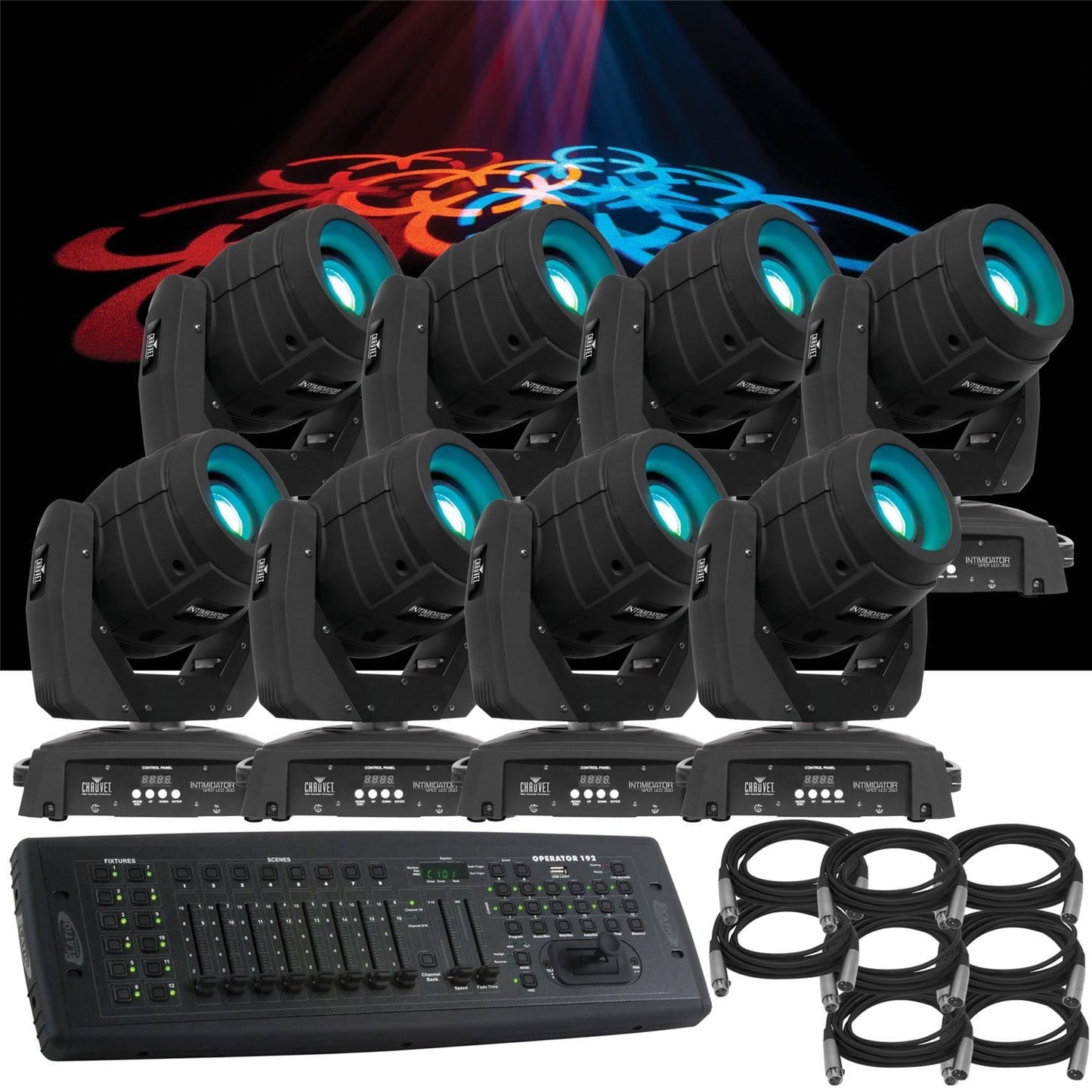 Chauvet Intimidator Spot 350 LED 8-Pk with Controller - PSSL ProSound and Stage Lighting