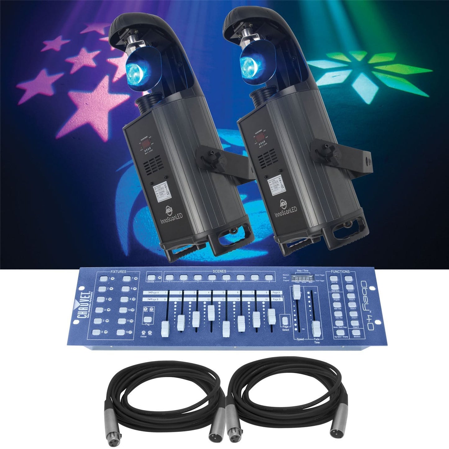 American DJ Innoscan LED 2-Pk with Controller - PSSL ProSound and Stage Lighting