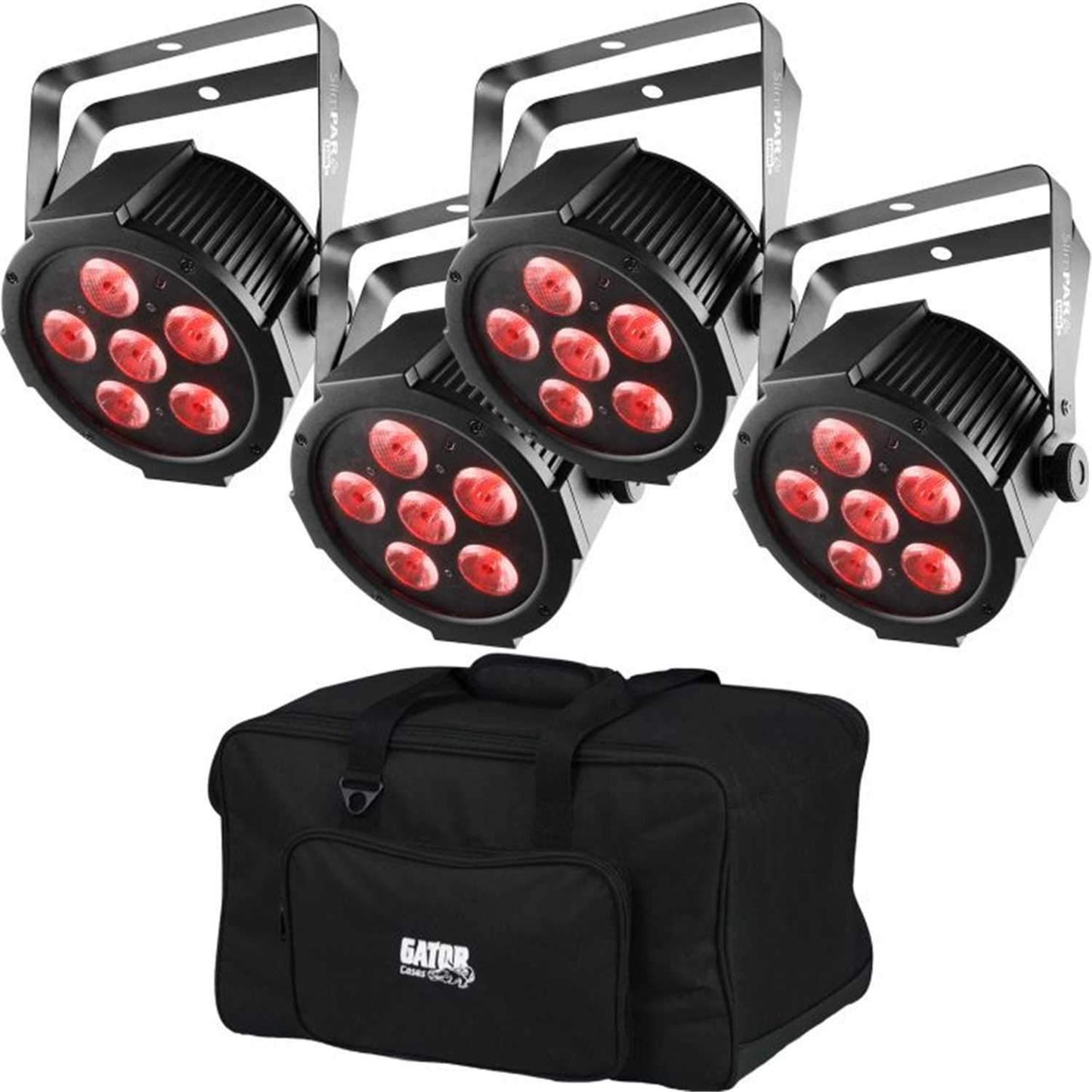 Chauvet SlimPAR Q6 USB LED Par Light 4-Pack with Gator Bag - PSSL ProSound and Stage Lighting