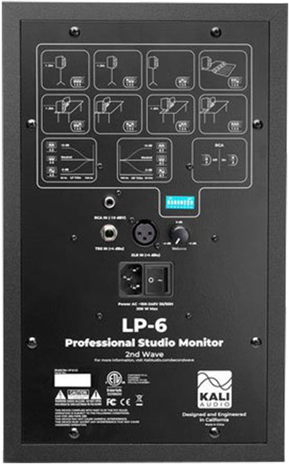 Kali Audio LP-6 V2 6.5-Inch Active Studio Monitor in Black - PSSL ProSound and Stage Lighting