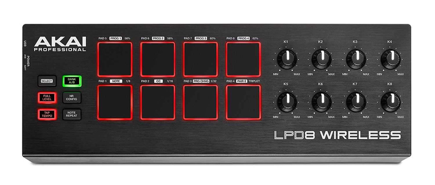 Akai LPD8 Wireless USB Midi Pad Controller - PSSL ProSound and Stage Lighting