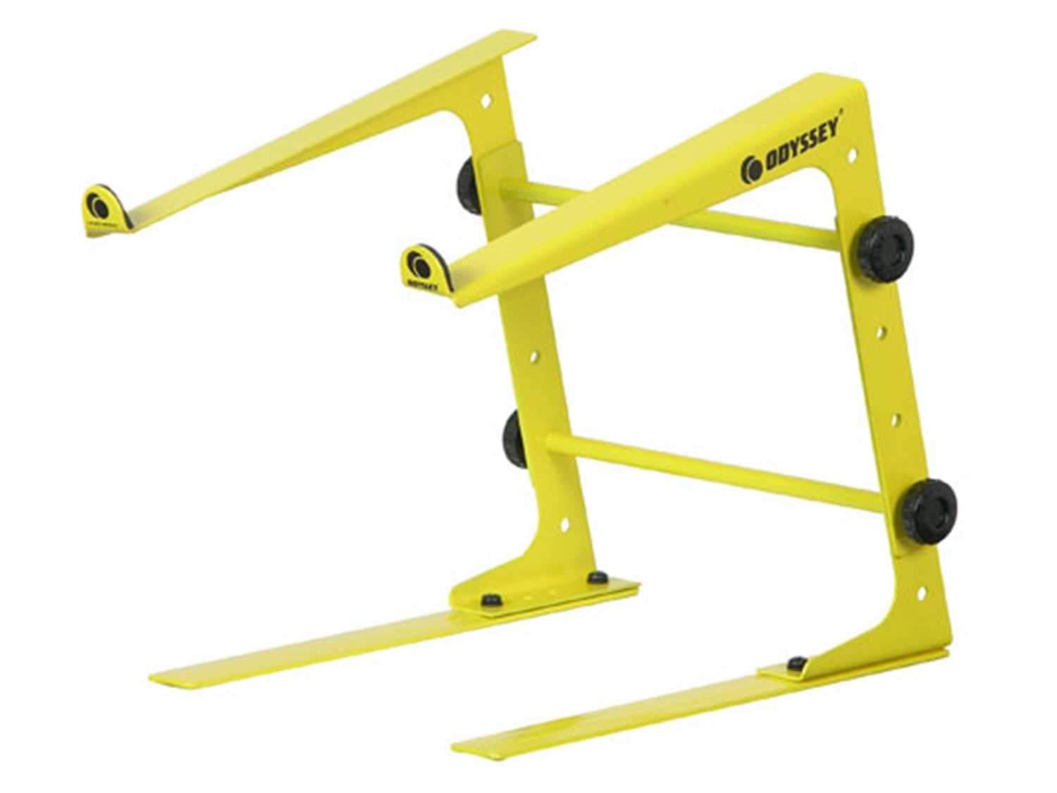 Odyssey LSTANDYELLOW Yellow DJ Laptop Stand W Clmp - PSSL ProSound and Stage Lighting