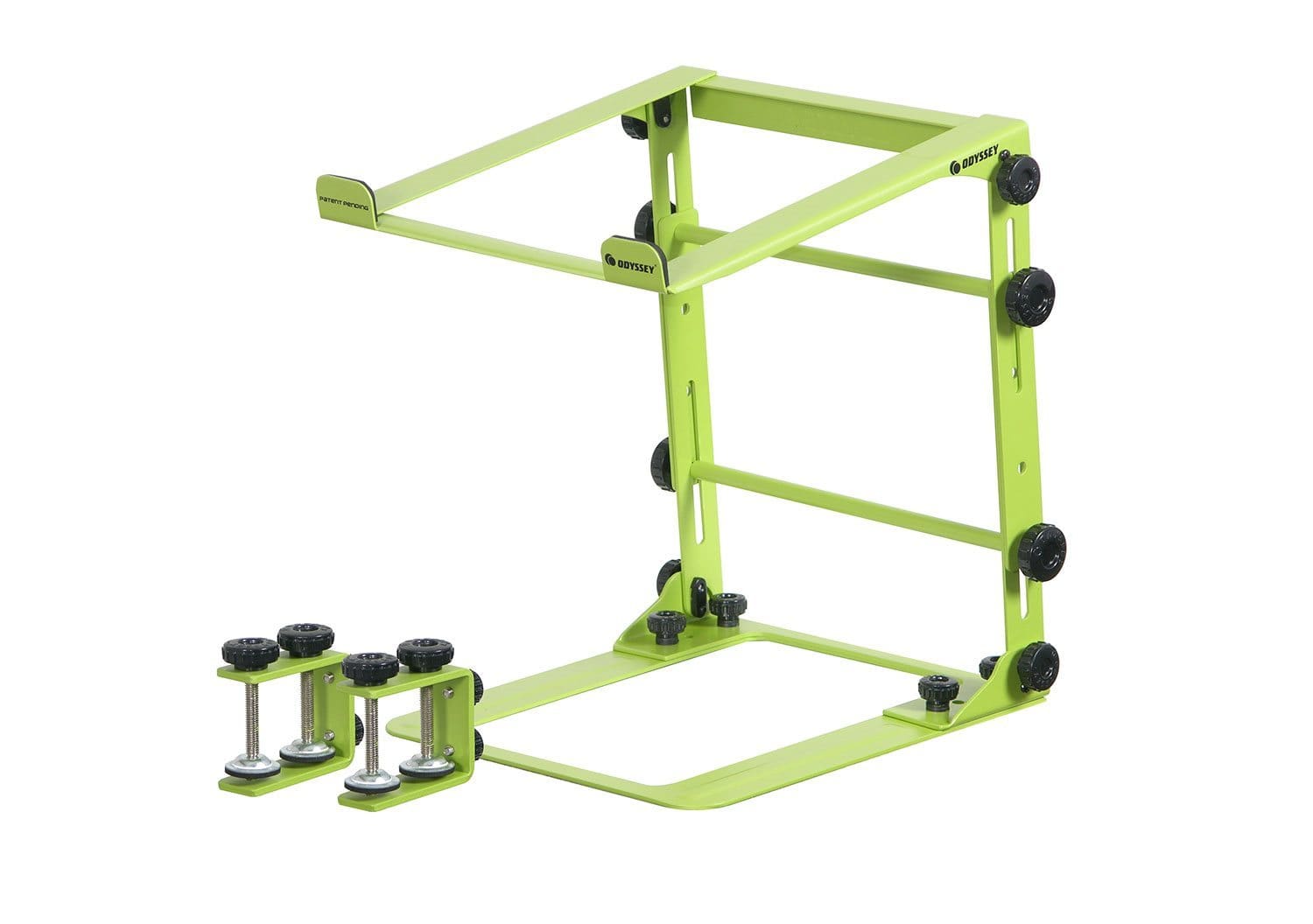 Odyssey LSTANDMLIM Folding DJ Laptop Stand Lime - PSSL ProSound and Stage Lighting