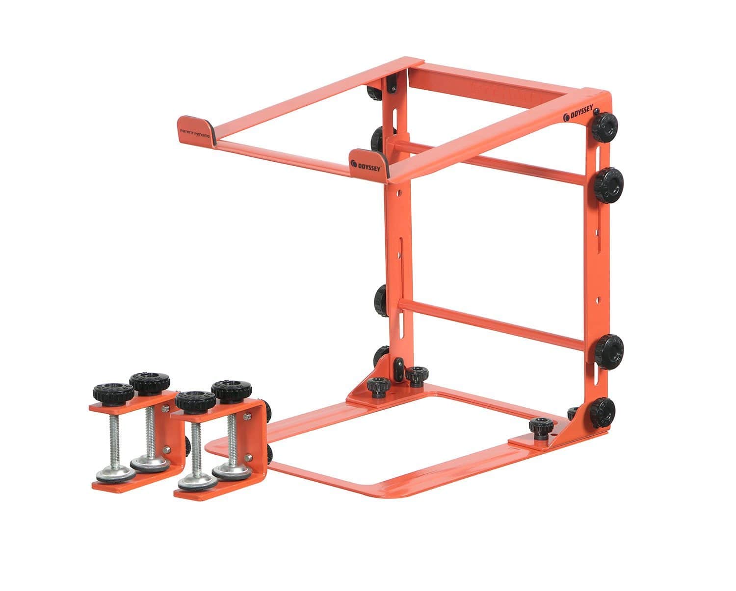 Odyssey LSTANDMORG Folding DJ Laptop Stand Orange - PSSL ProSound and Stage Lighting