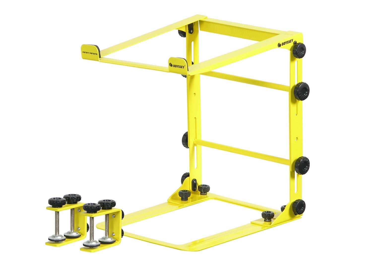 Odyssey LSTANDMYEL Folding DJ Laptop Stand Yellow - PSSL ProSound and Stage Lighting