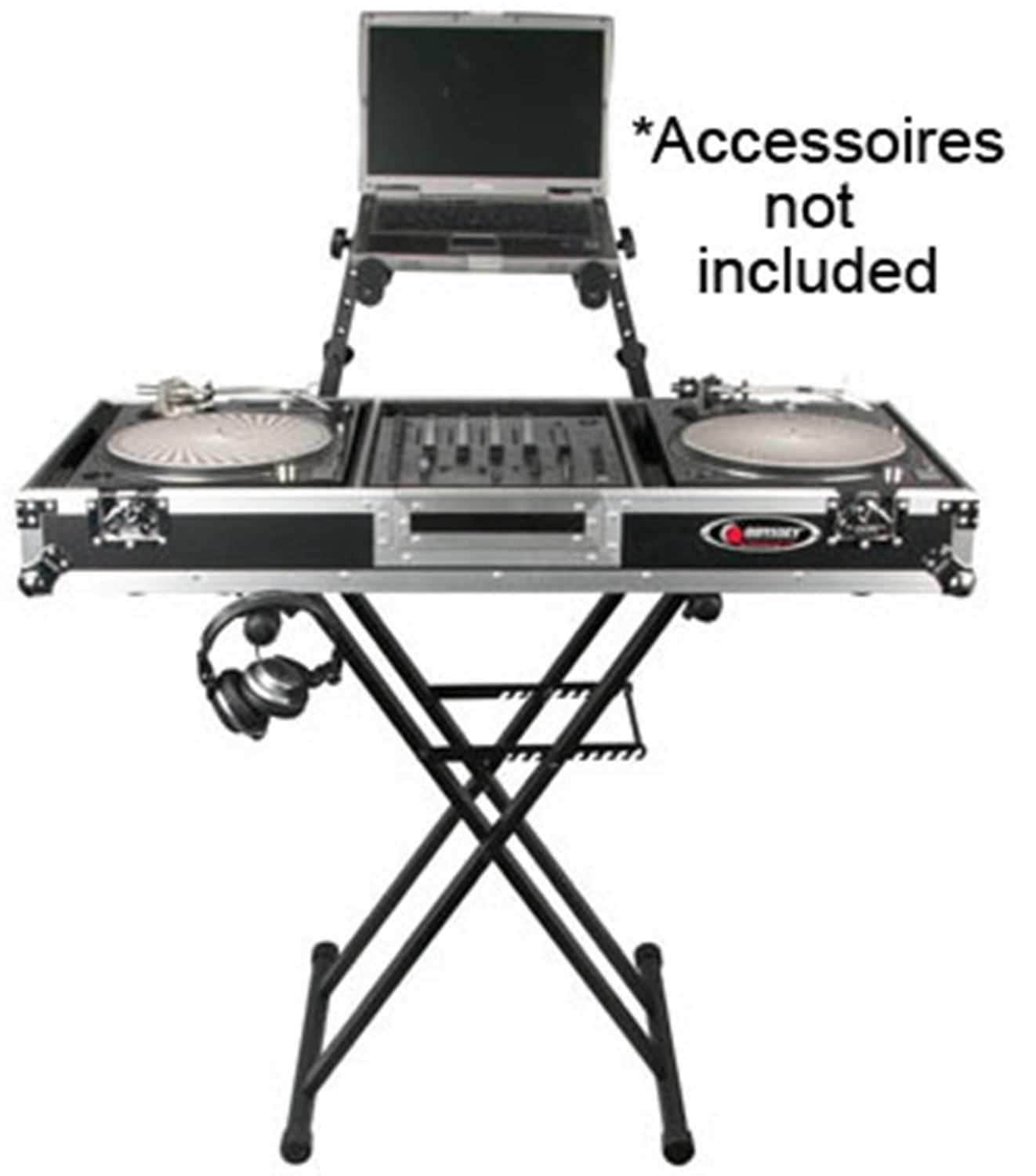 Odyssey LTBXS2 Heavy Duty Dual Tier DJ X-Stand – Solotech