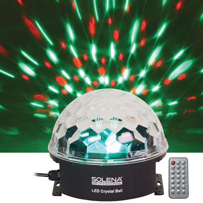 Solena LED Crystal Ball Effect Light with Remote - PSSL ProSound and Stage Lighting