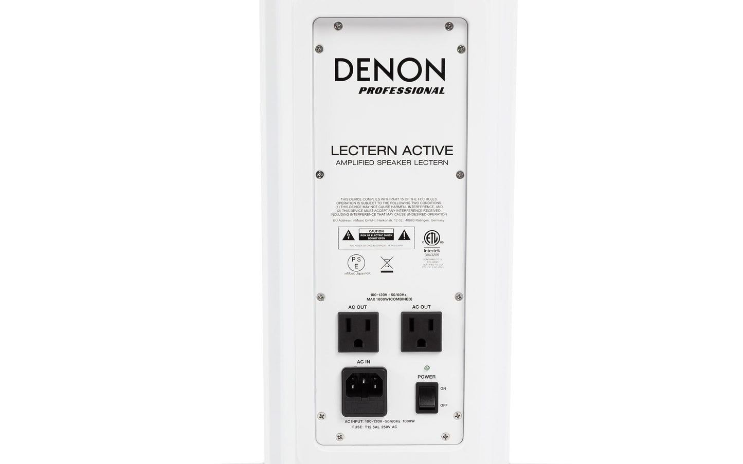 Denon Pro Amplified Speaker Lectern in White - PSSL ProSound and Stage Lighting