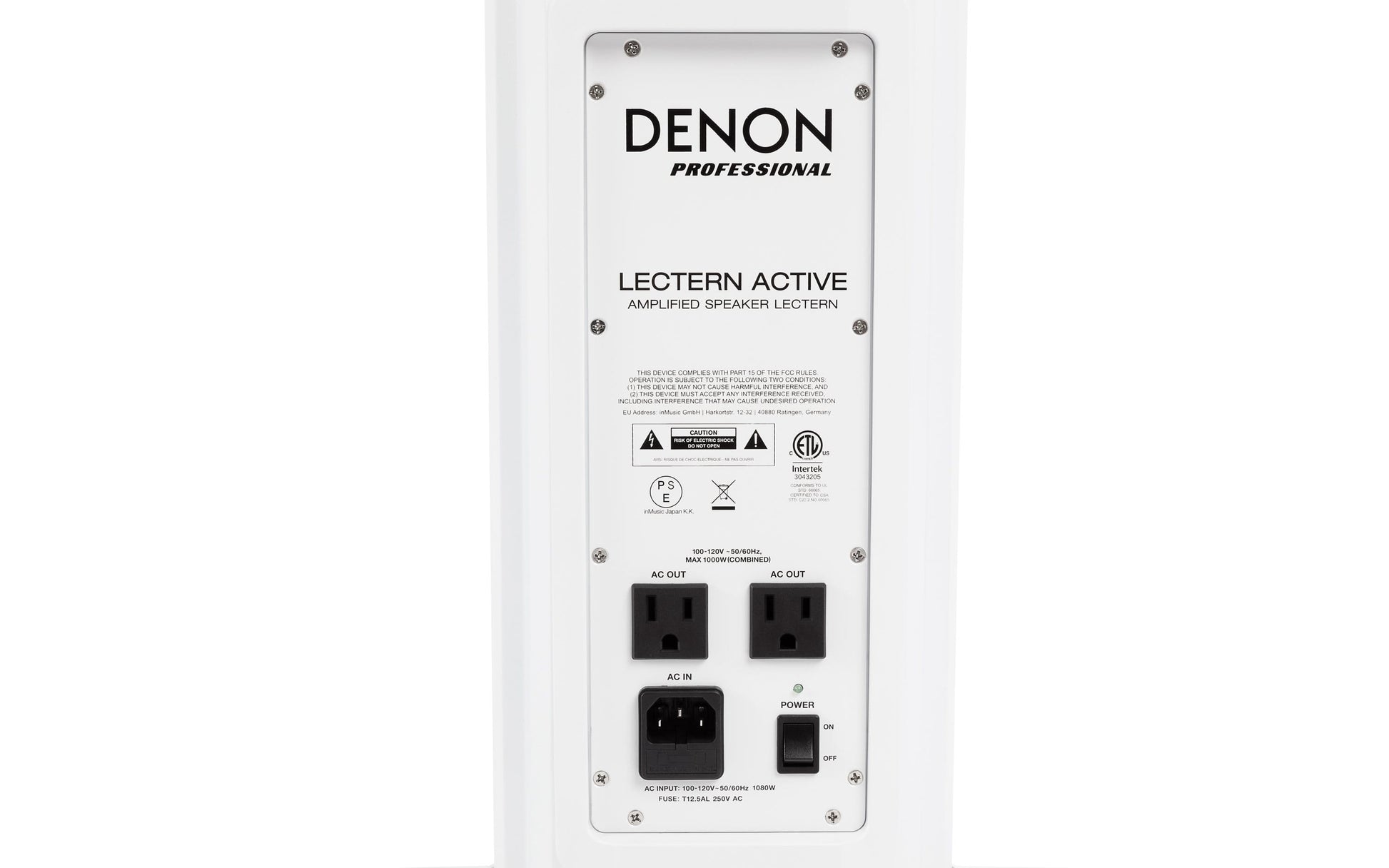 Denon Pro Amplified Speaker Lectern in White - PSSL ProSound and Stage Lighting