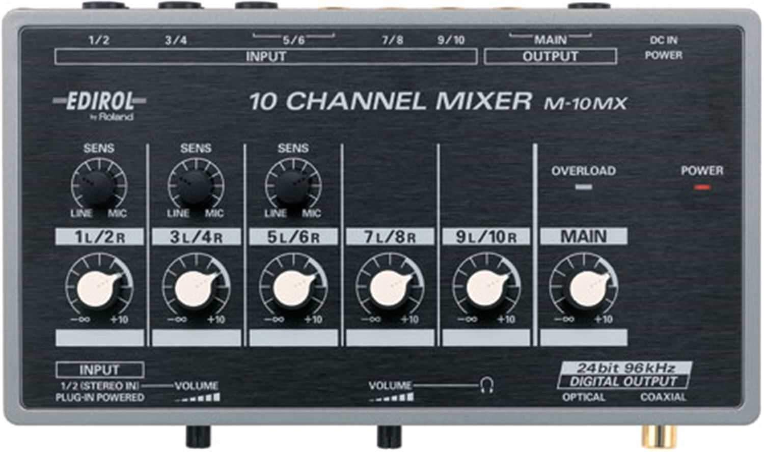 Edirol M-10MX 10-ch Compact Mixer (Battery Pwrd) - PSSL ProSound and Stage Lighting