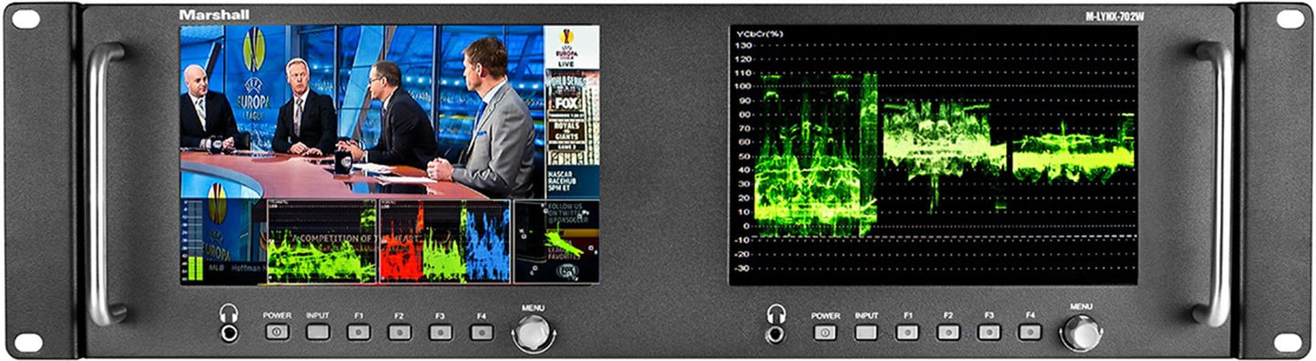 Marshall M-LYNX-702W Dual 7-inch Rackmount Monitor - PSSL ProSound and Stage Lighting