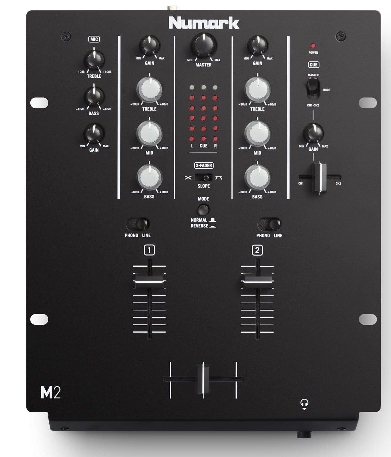 Numark M2 Black 2-Channel 10-Inch Scratch DJ Mixer - PSSL ProSound and Stage Lighting