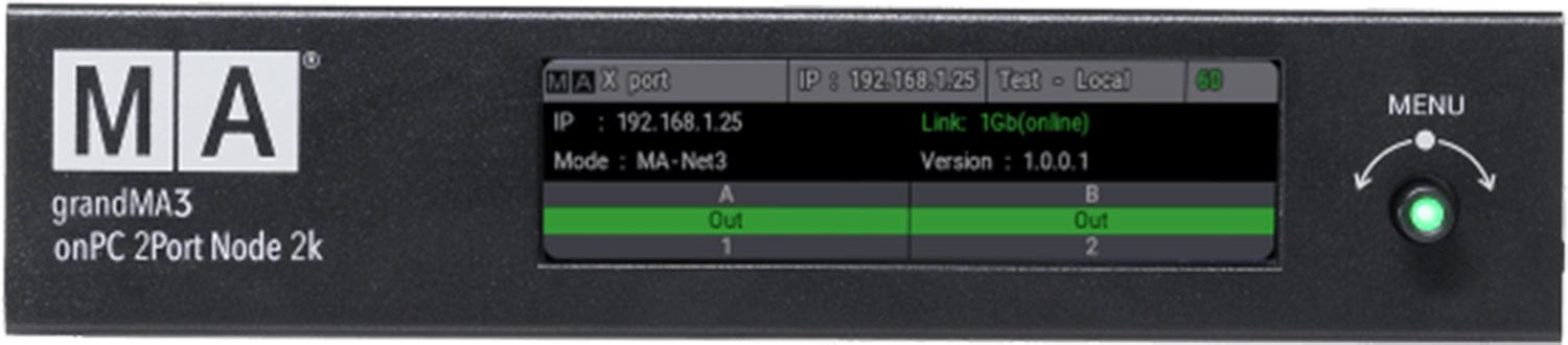 MA Lighting MA4010512 MA grandMA3 OnPC 2-Port Node - PSSL ProSound and Stage Lighting