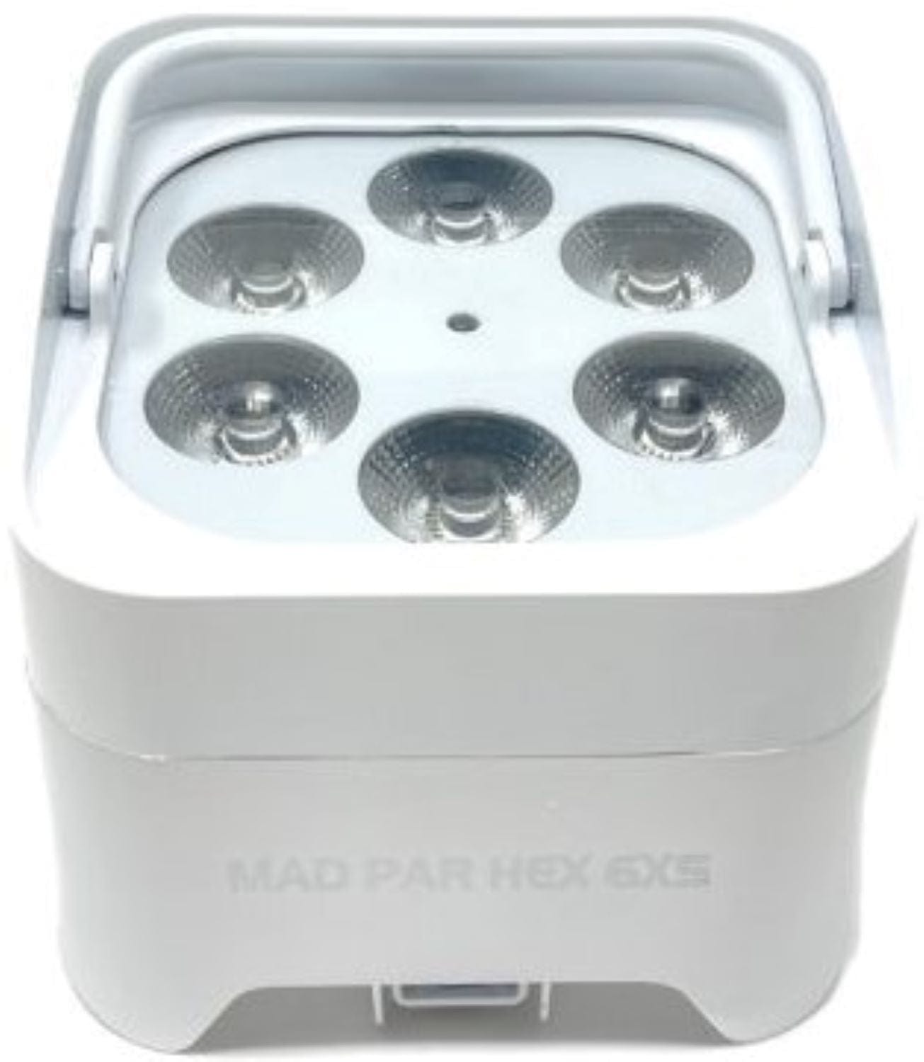 JMAZ Mad Par HEX6XS Battery Powered LED in White - Solotech