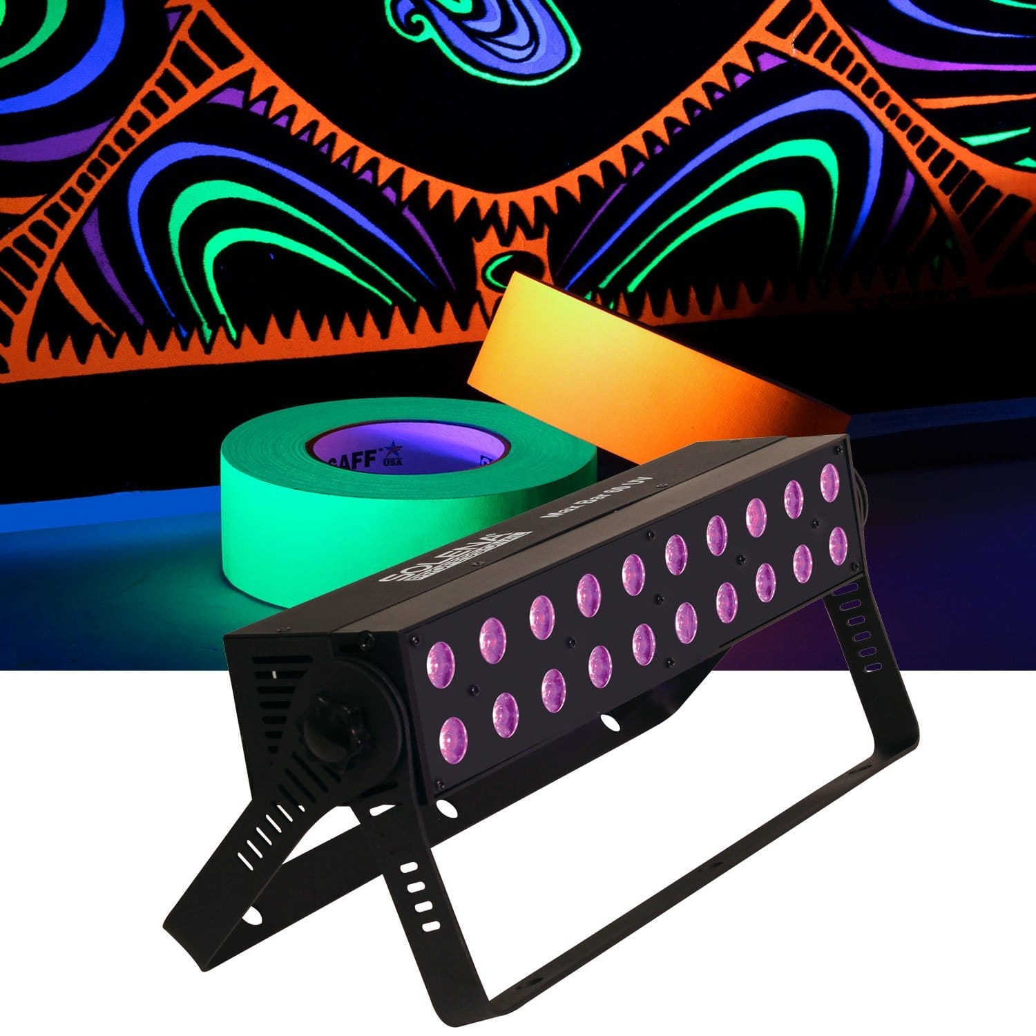 Solena Max Bar 60 UV 20x3-Watt LED Black Light - PSSL ProSound and Stage Lighting